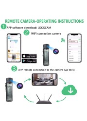 750 مللي زجاجة المياه المحمولة الثقب كاميرا صغيرة مكتب كوب ماء كاميرا مراقبة فيديو و مسجل الصوت واي فاي مراقبة عن بعد