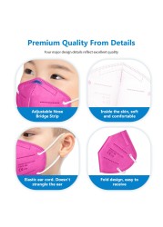 9-12 old CE ffp2 mask for kids mascarillas fpp2 niños 5 layers kids KN95 masks boys girls face mask ffp2fan Masque Enfant