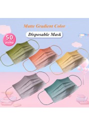 10-100pcs 3 layer fabric adult disposable mascarillas quiurgicas homeopathic anti-dust non-woven gradient masks face maske