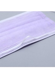 Disposable Mouth Mask 10-200pcs Purple Face Mask Anti-Dust 3 Ply Safety Protection Film Mascarillas Breathable Fashion Facemask