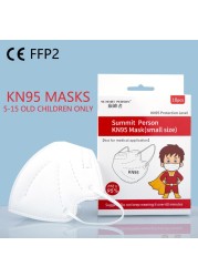 Kids Mask 5 Layers KN95 Kids 4-14 Age Dustproof Face Mask Dustproof For Kids Boys Girls FPP2 European Respirator FPP3