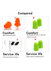 Earplugs Tapones Oido Ruido Earplugs Para Dormer Plug Oordoppen Silicone Oordopjes Slabin Anti-noise Sleep Reduction Earplug