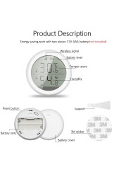 Tuya Zigbee Smart Home Temperature Humidity Sensor with LED Display Works with Google Assistant and Tuya Zigbee Hub