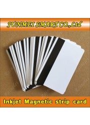 10pcs/50pcs PVC Blank White Plastic Cards 30Mil Heco Magnetic Card Mag Ribbon Printable For CR80 Inkjet Printer