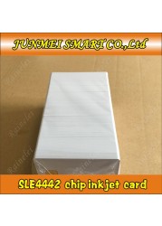 50pcs White Inkjet Printable Plastic IC With SLE 4442 Card ISO 7816 Blank Smart Contact IC Card For Epson/Canon Inkjet Printer