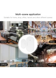 Smart Door Sensor Zigbee Door Open/Closed Home Alarm Devices with Alexa Google Home Tuya APP EWelink Aubess