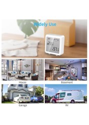 Tuya Smart WiFi Temperature Humidity Sensor LCD Display Indoor Hygrometer Thermometer App Remote Control for Alexa Google Home