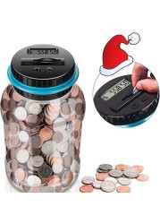 Digital Coin Bank Savings Jar Piggy Bank Electronic LCD Display Coin Counter Automatic Totals Storage Saving Box for Kids Adults