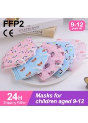 5 layers fpp2 niños kids masks CE KN95 FFP2 reusable mask 9-12 years kids infantil mascarillas masques ffpp2 enfants masque