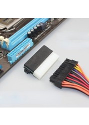 ATX 24Pin 90 Degree 24 Pin to 24pin Power Plug Adapter Motherboard Power Connectors Modules for Power Supply Cables