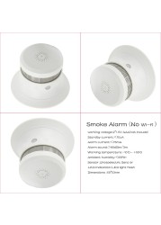 Zigbee smoke fire alarm protection detector tuya smart home security built in beep battery powered for easy replacement