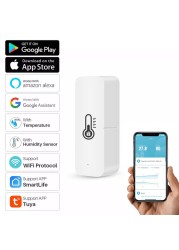 Tuya Smart WiFi ZigBee Temperature Humidity Sensor Indoor Humidity Monitor for Home Alexa Google