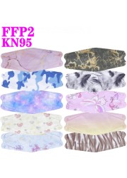 Wholesale KN95 FFP2 CE 100-200pcs 80 Unique Print Fish Mask Mascarillas Protective Breathing Adult Woman Colorful Masques