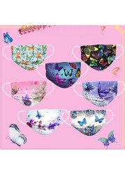 Lovely Adult Face Maskn Disposable Mask 3 Layer Butterfly Flower Fashion Women Mouth Mascherine Mascarilla Masque