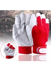 1 Pair Workplace Finger Heat Shield Tensile Faux Leather Durable Indoor Safe Work Guard Protective Welding Gloves Adult