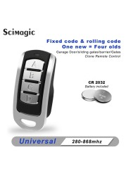 2pcs Remote Control Duplicate Garage Door 433mhz 868MHz 4 Channel Command Handzender Garage Door Opener Gate Key Fob