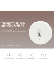 ZigBee Smart Temperature Humidity Sensor Battery Powered Tuya/Smartlife APP Remote Control Works with Alexa Google Assistant