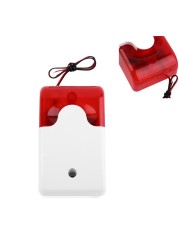 Security Flashing Farm Plastic Durable Wired Home Anti Theft Signal DC 12V Sound Alarm Light