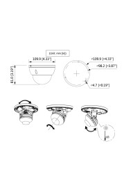 Original Dahua IPC-HDBW2431E-S 4MP HD POE SD Card Slot H.265 IP67 IK10 30M IR Starlight IVS WDR Upgradable Mini Dome IP Camera