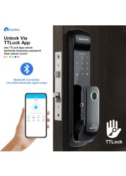 Smart Smart Lock With Wifi Fingerprint Lock Support Fingerprint/Password/RFID Card/Key/TTlock Bluetooth/Tuya Wifi Unlock