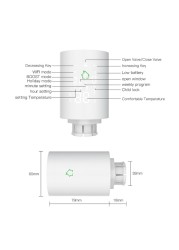 Tuya Smart Zigbee Coolant Actuator Programmable Thermal Radiator Valve Temperature Controller Support Alexa