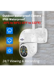 Hiseeu 2022 Wireless 3MP PTZ IP Dome Camera Outdoor WiFi Two Way Audio CCTV 2MP Camera Smart Video Surveillance 5MP