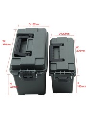 2022 Plastic Ammo Box Military Style Ammo Storage Can Lightweight High Strength Ammo Accessory Cage Storage Case Tactical