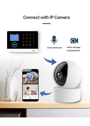 2022 Guton Smart Home WiFi GSM Alarm System for Home with Motion Sensor Siren Wireless Night Vision IP Camera Tuya Support