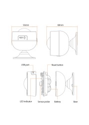 TUYA ZigBee Passive Infrared Body Motion Sensor PIR Sensor 2 in 1 Smart Home Alarm Light Usb Built-in Battery New