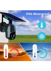 2022 4G SIM Card 1080P IP Camera Wifi 8W Solar Video Battery Security Outdoor PTZ CCTV Monitor Smart Wireless Dome IP66