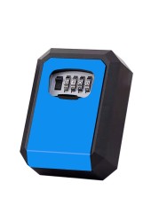 Password Key Box Lock Wall Mounted Zinc Alloy Weatherproof Key Box 4 Digits Combination Key Box Lock Storage