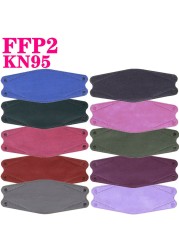 KN95 FFP2 Unique Print Fish Mask Mascarillas CE Protective Breathing Dust Anti-Fog Adult Colorful Masques