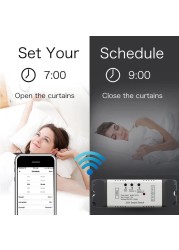 2CH WIFI Smart Switch Controller Remote Garage Door Opener Work With Alexa Echo Google Home eWeLink APP Control No Hub Require