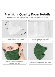 5D KN95 Face Mask 5 Layer Mascarillas FFP2 Homologadas FPP2 Adult Protective KN95 Certificadas 10-100pcs FFP2mask KN 95 Filter