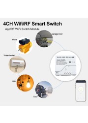 Wifi Smart Garage Door Opener RF 433 Controller Tuya Smart Life APP Timer Switch 7-32V 85-250V Receiver for Alexa Google Home