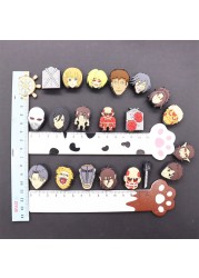 Wholesale 50pcs Famous Cartoon Anime Aniumals Skull Plastic Shoes Charms Accessories Shoes Decorations Clog Fit Croc Jibz Wristbands