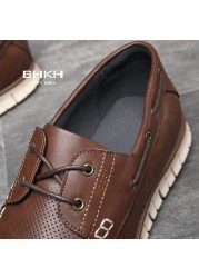 BHKH New Mens Loafers Shoes Spring/Summer Fashion Men Casual Shoes Comfortable Smart Work Casual Office Men Shoes