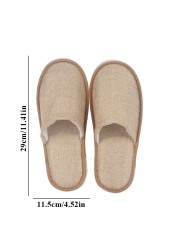 2021 New Simple Unisex Cotton and Linen Slippers Hotel Travel Spa Portable Men Slippers Disposable Home Indoor Guest Slippers