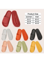 Thick Platform Slippers Cloud Slippers Non-slip EVA Soft Waterproof Women Sandals Silent Damping Bathroom Indoor Shoes For Women