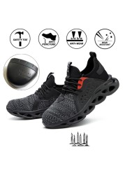 Breathable wear safety shoes to help men in casual safety shoes anti-smashing stab safety shoes for training