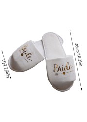 Guest Slipper Hotels Wedding Party Maid of Honor Bridesmaid Slippers Hotel Travel Spa Shoes New Gold Glitter Letter Flip Flop