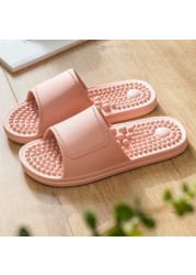 2022 Massage Slippers Women Sandals Men Unisex Indoor Non-slip Solid Soft Bottom Couple Flip Flops Home Bathroom Shoes