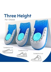 NOIPACE Invisible Height Increase Insoles Silicone Gel Heel Cushion 1-3cm Elevators Insert Soles Women Men Half Increasing Shoe Pads