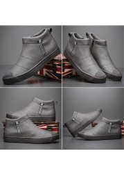 Brand New High Top Zipper Fashion Men Chelsea Boots Round Toe Sewing Ankle Boots Breathable Designer Male Loafers BD174