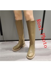 FEDONAS 2022 Za Ins Hot Women Full Cow Leather Knee High Heel Boots Motorcycle Warm Boots Punk Long Boots Woman Big Size Boots