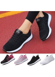 Women's shoes breathable light comfortable sports shoes running shoes white mesh wedges casual chunky vulcanize shoes