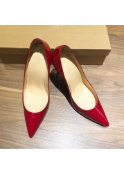 Extreme high heels pointed toe new ladies sexy high-heeled shoes women wedding party shoes pure color all-match