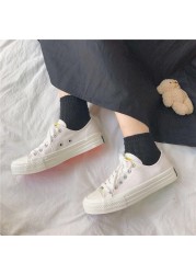 Women Color Changing Canvas Shoes Trendy Fashion Versatile Low-top Lace-up Boarding Shoes Cute Fairy Colorful Kawaii Sneakers