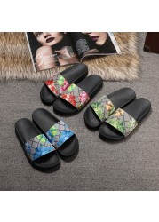 Luxury Women Slippers Pink Star Leather 2021 Summer Men and Women Plus Size Roman Style Sandals Non-slip Outdoor Beach Shoes