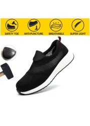 Safety shoes men's puncture-proof old security safety shoes summer breathable work shoes women safety shoes men's work shoes